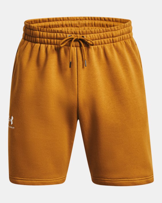 Shorts UA Essential Fleece para hombre, Yellow, pdpMainDesktop image number 4